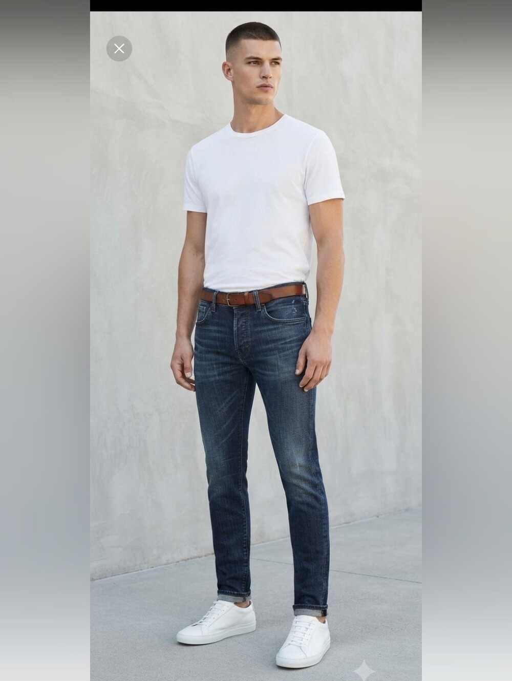 William Rast Men's Button Fly Skinny Jeans Size 34x32